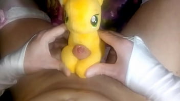 Preview 2 of Ishoria Fucking - [EroNekoKun] - Story about my MLP Plush Sexslave AppleJack: Learning Handjob