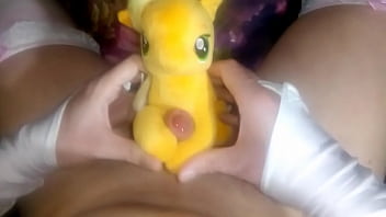Preview 3 of Ishoria Fucking - [EroNekoKun] - Story about my MLP Plush Sexslave AppleJack: Learning Handjob