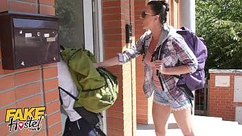 Preview 1 of Matiur Japan - Fake Hostel Cheating Boyfriend Fucks Teen Backpacker With Girlfriend In Next Room