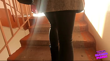 Preview 1 of Fantastic Anal Fuck - Blowjob on stairs of the mall. We almost caught!!!