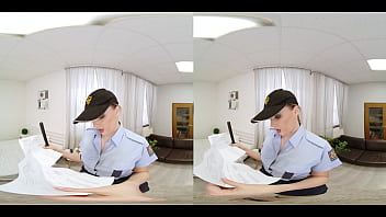 Preview 3 of Sunnyleon Fucking - VRConk Busty Police Babe Sucking Cock POV VR Porn
