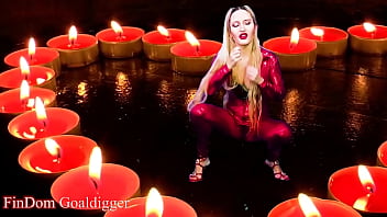 Preview 1 of School Piknik Forast - Jerk off On My Sexy Red Catsuit Before locked in Chastity