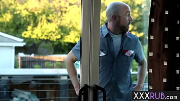 Preview 1 of Little Sister Pee Piss - Perverted worker enjoys two perfect big ass horny MILFs Ana Foxxx and hot Charlotte Cross in the same time