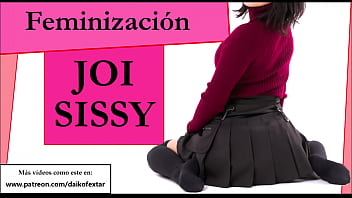 Preview 2 of Dani Daniels Missionary Sex - JOI sissy con feminizacion. Minifalda y condon CEI.