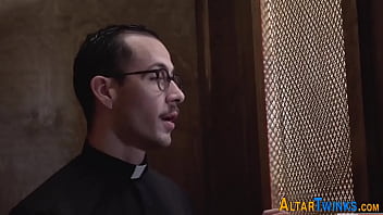 Preview 1 of Mom And Varry Small Song Sex - Catholic teen gets ass creampied