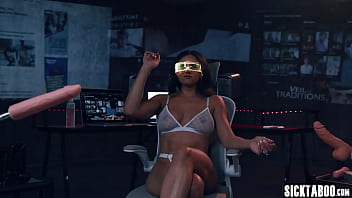 Preview 3 of August Ames Pov Titty Fuck - Horny big tits MILF Penny Barbe enjoyed the passionate virtual reality sex experience