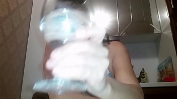 Preview 1 of Milf Ice Cubes - Morning after party for Russian MILF Alina Tumanova. Ass had to do a good job on dick and more