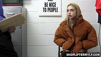 Preview 1 of Pramugari Fake - Stepmom Aaliyah Love comes to rescue her dauther Chloe Cherry from a shoplyfting incident and strikes a deal with the officer to avoid penalties