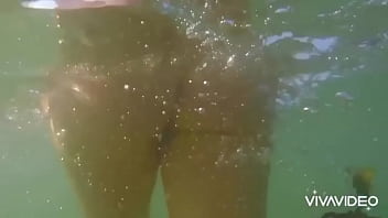Preview 2 of Old Assault - Big ass on beach candid (Oliviarosefit)