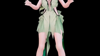 Preview 1 of Glass - Shorekeeper Undress Dance Hentai Wuthering Waves Say So Song Vertical Screen Mmd 3D Soft Green Hair (CLIP)