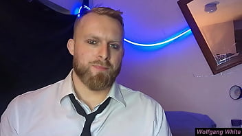 Preview 2 of Glass Dildo - POV Roleplay - Bullying you,  a dadfag,  into a big cumshot (Spitting,  Jerking Off,  Humiliation)