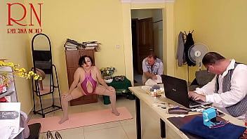 Preview 3 of Saxy Xxxhd - Yoga time in the office. Regina Noir Scene 6
