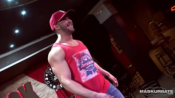 Preview 1 of Latina Trio Com - Muscular Male Stripper Shows Off Thick Cock - Maskurbate