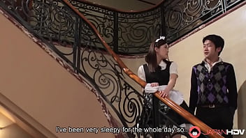 Preview 1 of Priya Rai White Fishnet - Naughty Maid Gives Her Boss A Blowjob &ndash_ Anna Kimijima