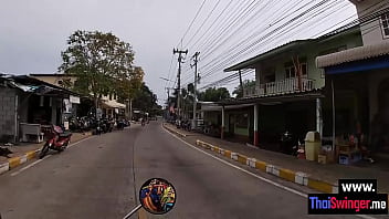 Preview 2 of Bokep Full Cina - Horny Asian sucking big dick outdoor and pleased dirty client with big dick