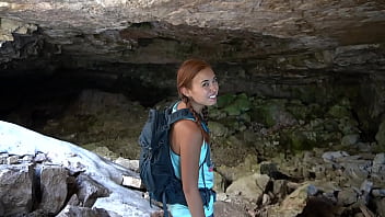 Preview 1 of Indian Actresses Porn 2016 - Outdoor Cock Sucking and Doggystyle in Ice Cave: BrandiBraids
