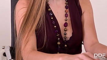 Preview 1 of Miss Kessa - Svelte Office Slut Kinuski Fucks Her Way to the Top in Threesome