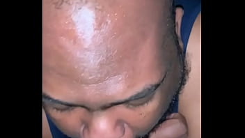 Preview 2 of Old Men Chinese - Sucking a big black shemale cock of TS Monae Money