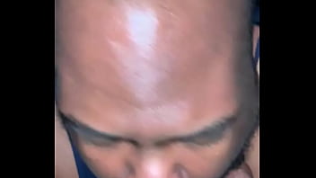 Preview 1 of Old Men Chinese - Sucking a big black shemale cock of TS Monae Money