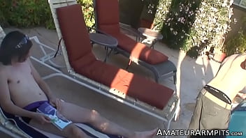 Preview 1 of Hi An I Sxs - Skinny teen gets sucked off by hairy armpits jock outdoors