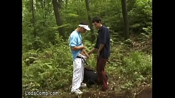 Preview 1 of Deonair - Lonely twinky walker gets suckes in the woods