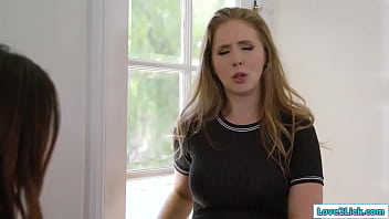 Preview 2 of Hd Dino Porn - Babes anal fuck busty girl with strapons