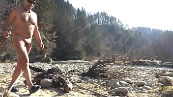 Preview 2 of Cum On Gf Ass - nudist dick freeze after skinny-dipping in March