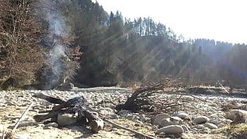 Preview 1 of Cum On Gf Ass - nudist dick freeze after skinny-dipping in March