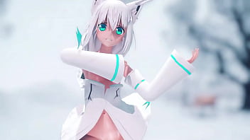Preview 4 of New Teen Fuk - [MMD] S h i r a k a m i Fubuki [Marine Bloomin&#039_]
