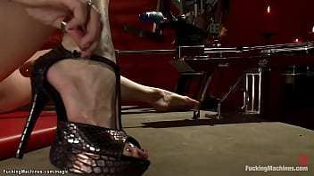 Preview 1 of Scat Accidents During Anal - Tied busty babe machine fucked