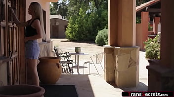 Preview 1 of Backroom Casting Couch 5 Way - Big tits tgirl Daisy Taylor barebacked