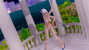 Preview 3 of Small Daughter Sex Chating Dad - 【MMD R18】Unknown Micro Bikini Kawaii Strike