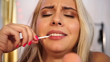 Preview 3 of D0g Girl Xxx Video - Sussy Love enjoys playing with lollipop