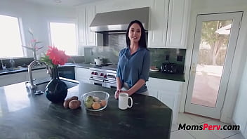 Preview 1 of Forced Anal Training - Busty MILF Step Mom Loves Fucking In The Kitchen- Brooke Beretta