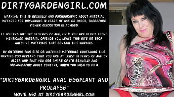 Preview 1 of Anjle Na - Dirtygardengirl anal eggplant and prolapse