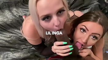Preview 1 of Hindi Seksi Hd Vidio - Kylie &amp_ Khlo&eacute_ Giving Blowjob