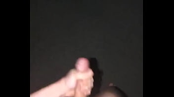 Preview 2 of Wife Hurt - Big cumshot naked on the street #3