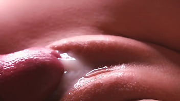 Preview 4 of New Khalifa - Slow motion. Cum between her labia. Close-up