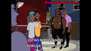 Preview 2 of Novinha Apalpada Nas Mamas - Desenho de Sexo Gay com Super Heroi