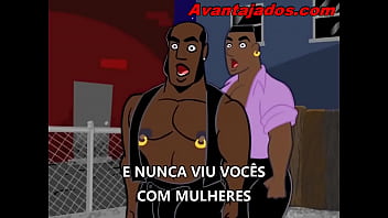 Preview 3 of Novinha Apalpada Nas Mamas - Desenho de Sexo Gay com Super Heroi