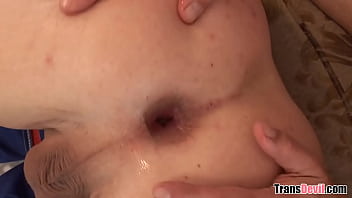 Preview 4 of Aubrey Star Kenna James Strap On - Business man showed how to fuck a TS girl