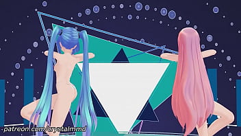 Preview 1 of Senegal Nude Beach - 【MMD R18】H a t s u ne Miku Megurine Luka