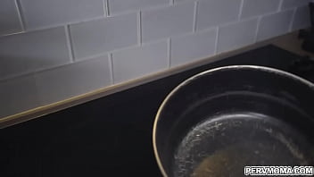 Preview 2 of Amwf Asian Guy - Quinn Waters gets down on her knees to give Johnny a blowjob reward for doing his chores