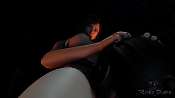Preview 1 of Sender 0 - Lara Croft struggles in a cunnilingus with Tifa while beeing tied up [Lara&#039_s Capture part 3 TheRopeDude]