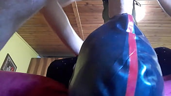 Preview 1 of Lexivixi - Laura on Heels amateur 2021. Sloppy blowjob and hooded masked deepthroat