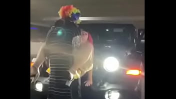 Preview 2 of Sexx Kanya - Pink hair whore gets pounded on jeep