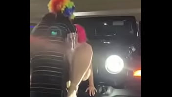 Preview 3 of Sexx Kanya - Pink hair whore gets pounded on jeep