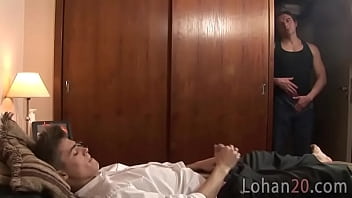 Preview 2 of Bn Porn Gwen - Cute student plays with old fag at home