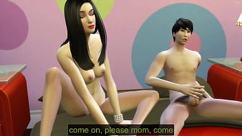 Preview 1 of Guy Drops Towel - Asian step Mom Join step Brother And step Sister After He Caught Them Having Sex Threesome  Part. 2