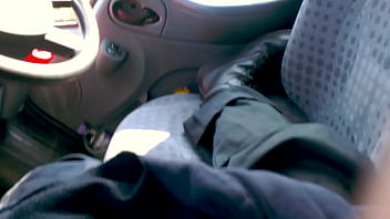 Preview 1 of God And Girl - Public Van Wank and Condom Fill - SlugsOfCumGuy